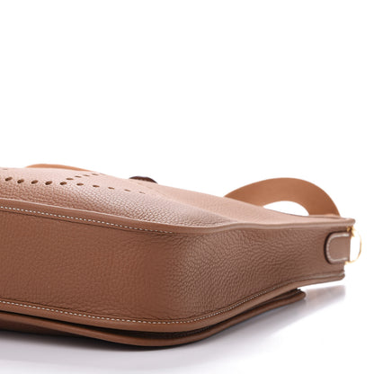 Hermes Taurillon Clemence Evelyne III PM Gold 9 of 11
