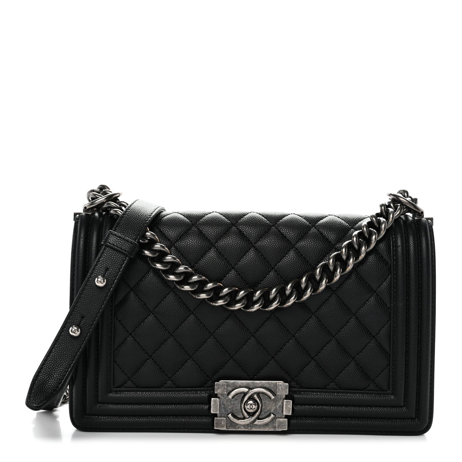 Chanel Caviar Quilted Medium Boy Flap Black 1 of 12