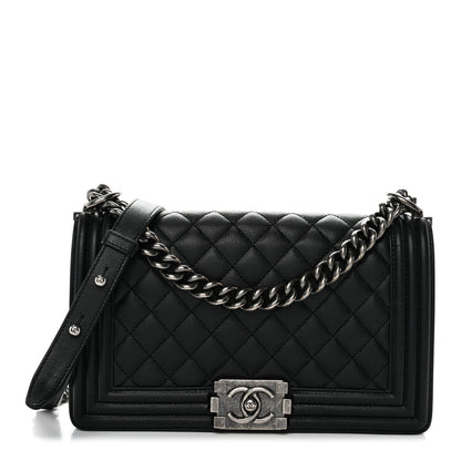 Chanel Caviar Quilted Medium Boy Flap Black 1 of 12