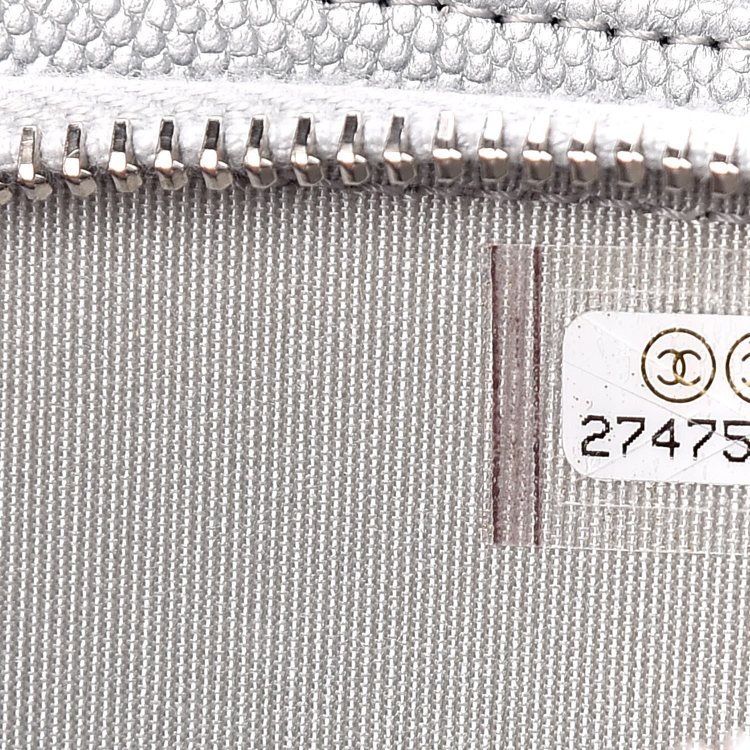 Chanel Metallic Caviar Chevron Quilted Small Vintage Mademoiselle Clutch With Chain Silver 8 of 13