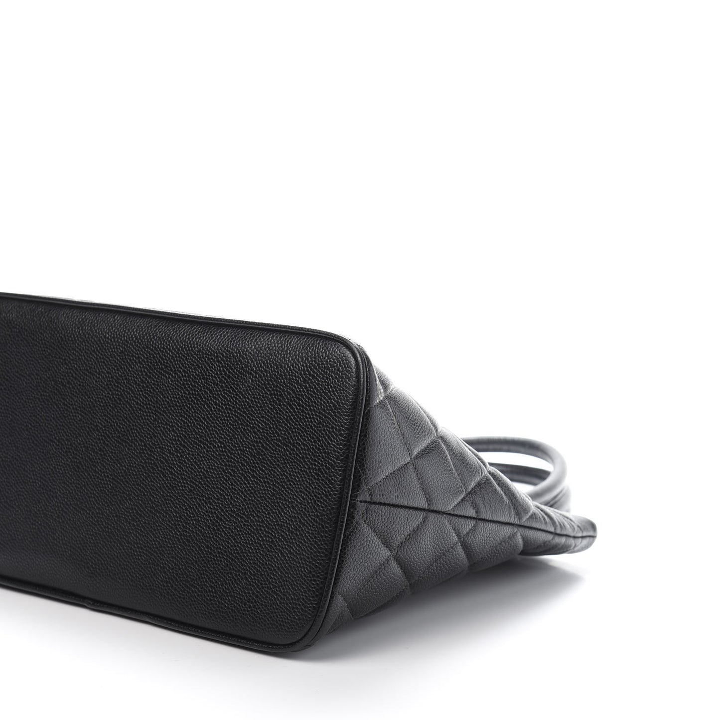 Caviar Quilted Medallion Tote Black