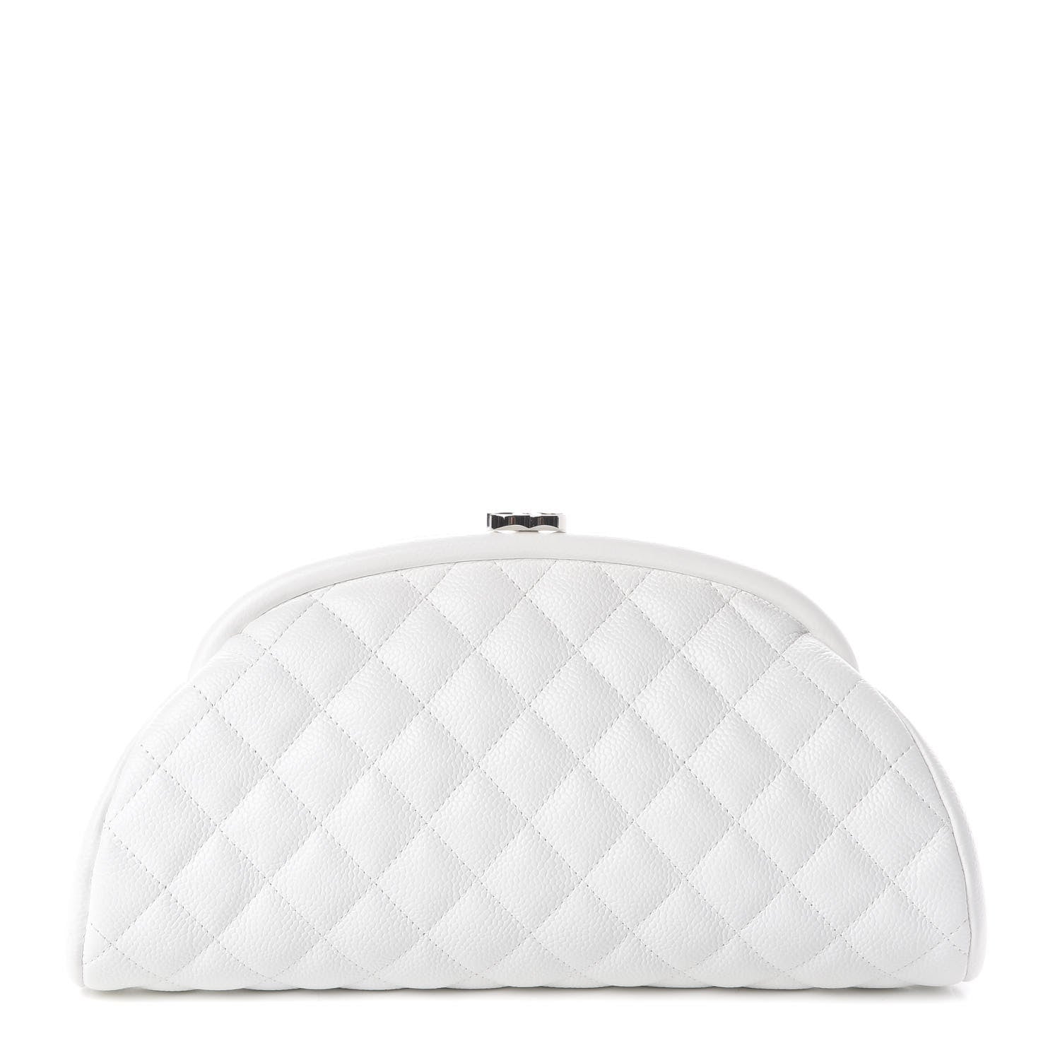 Chanel Caviar Quilted Timeless Clutch White 1 of 7