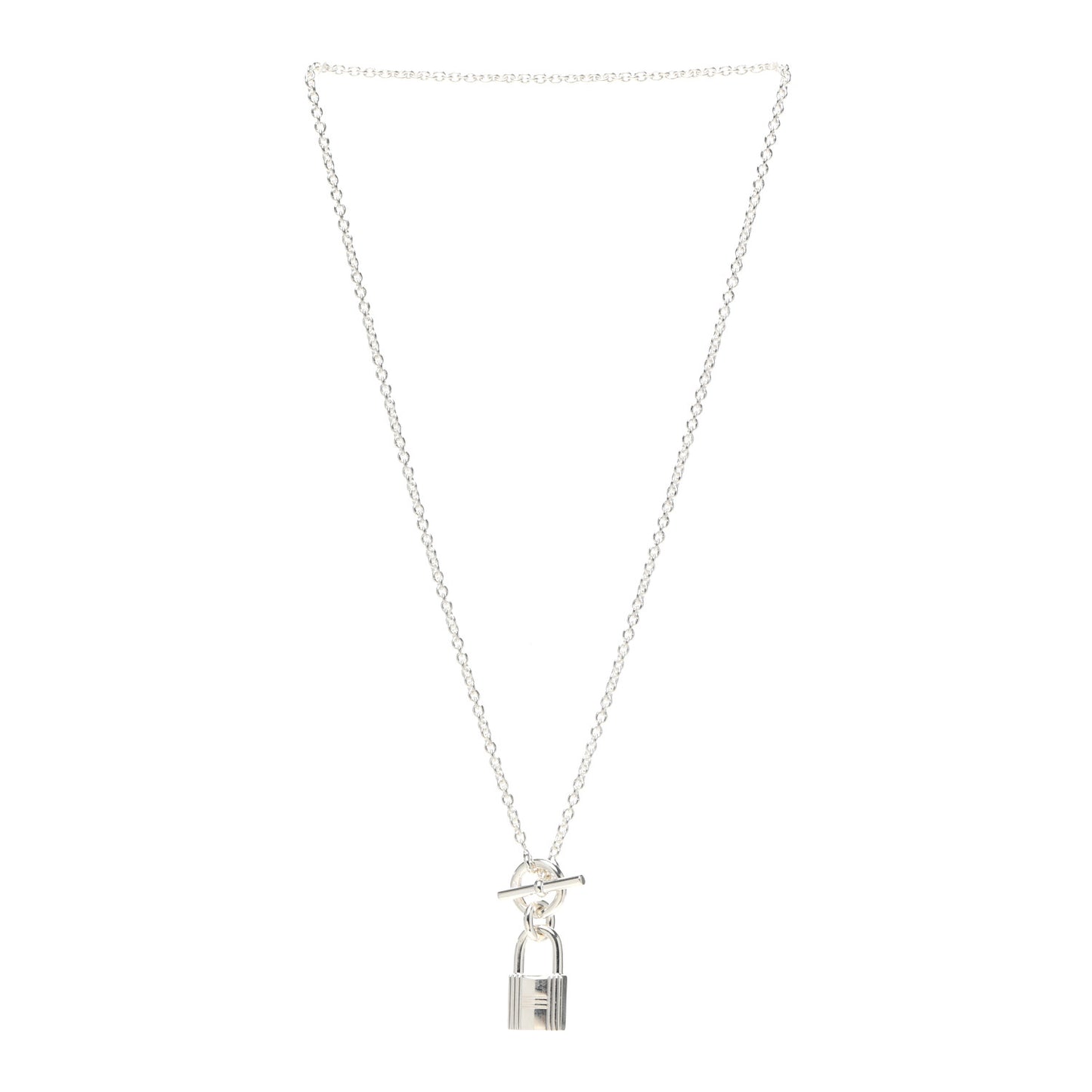 Sterling Silver Cadenas Kelly Lock Pendant Necklace