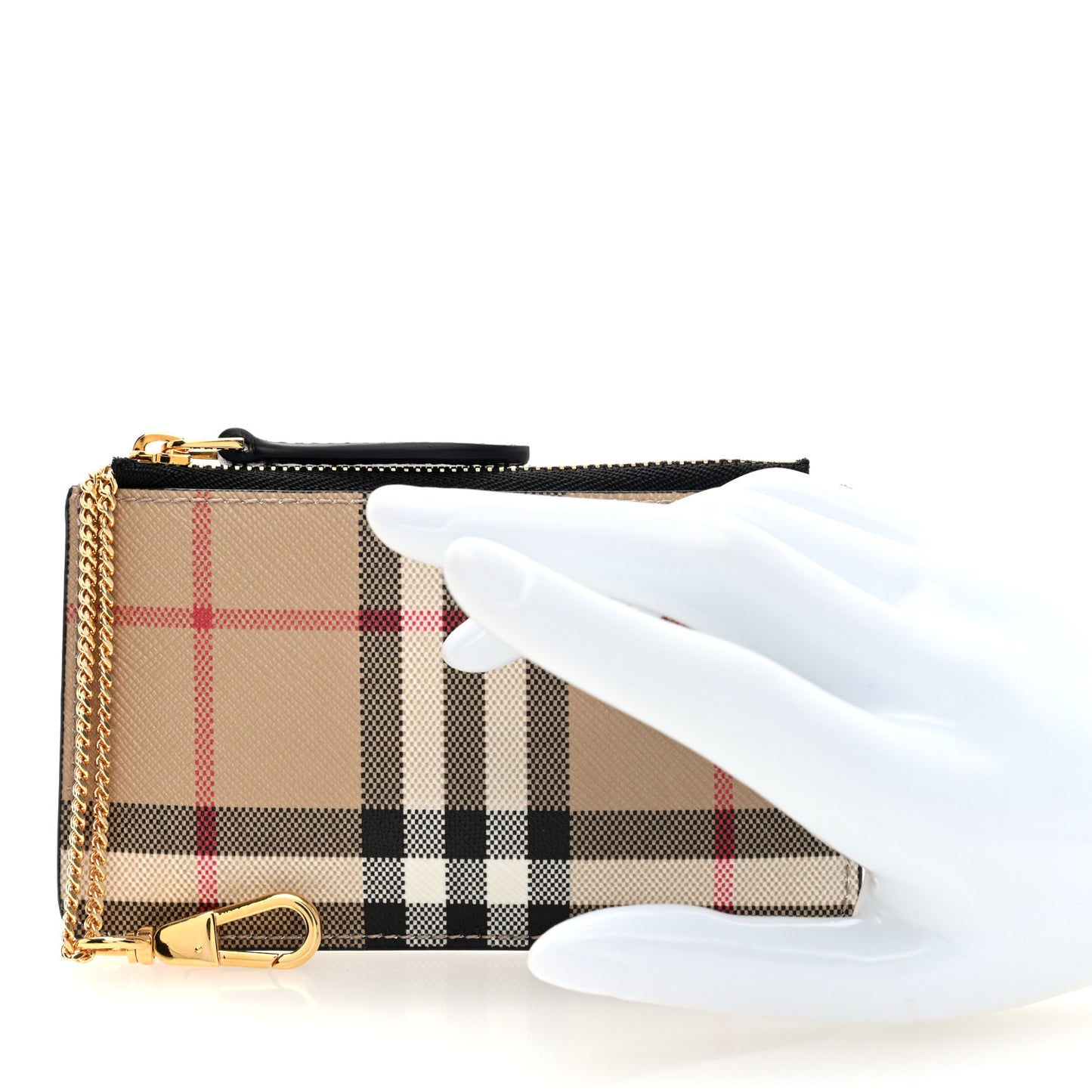 Vintage Check Kelbrook Key Pouch Card Case Beige Black