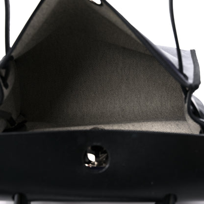 Hermes Toile H Berline Vache Hunter Herbag Zip PM 31 Bleu Saphir Black 6 of 15