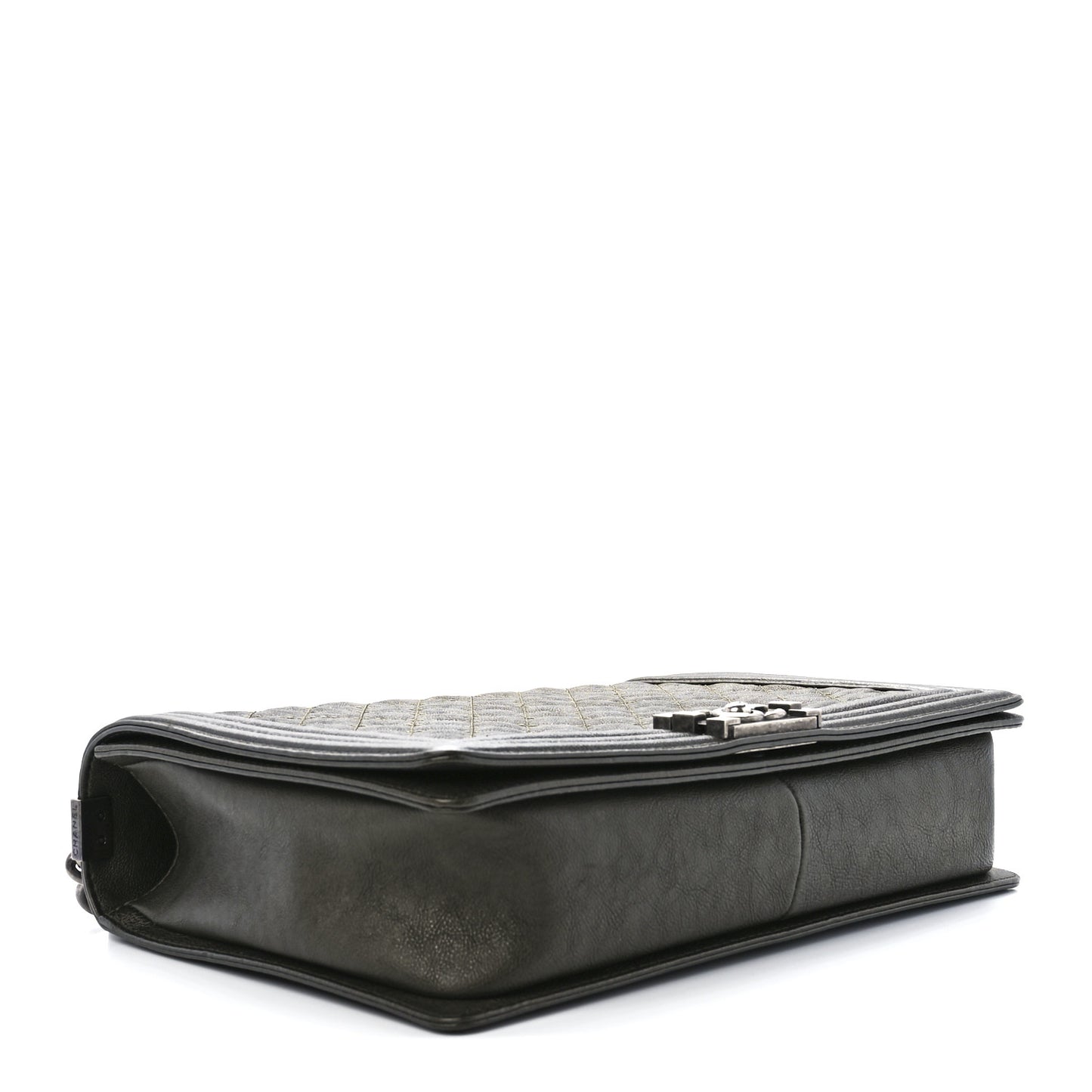Caviar Quilted Large Boy Flap Green