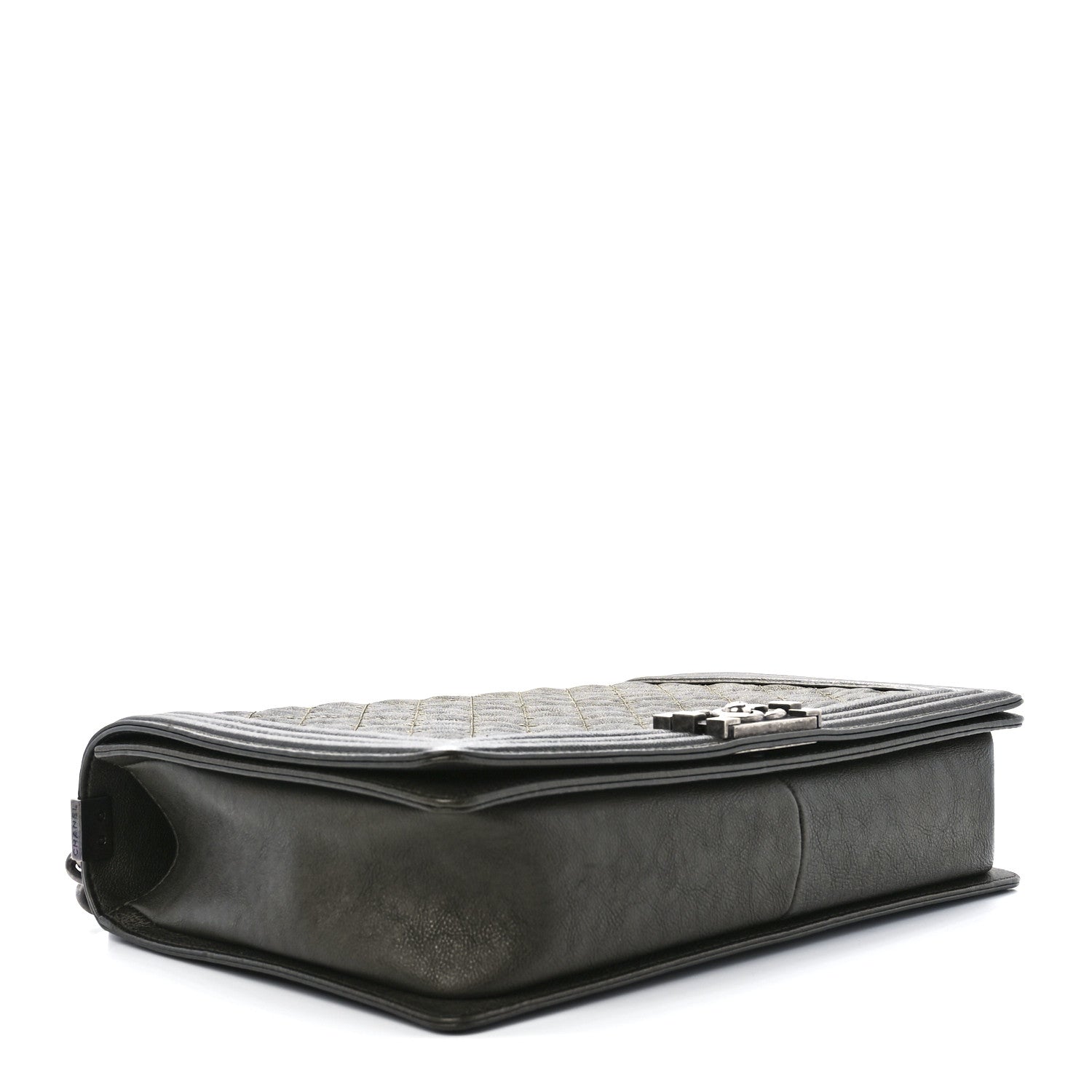 Chanel Caviar Quilted Large Boy Flap Green 3 of 10