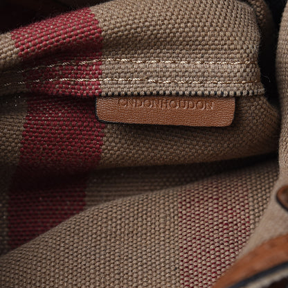 Burberry Overdyed Canvas Mega Check Medium Chiltern Backpack Tan 7 of 8