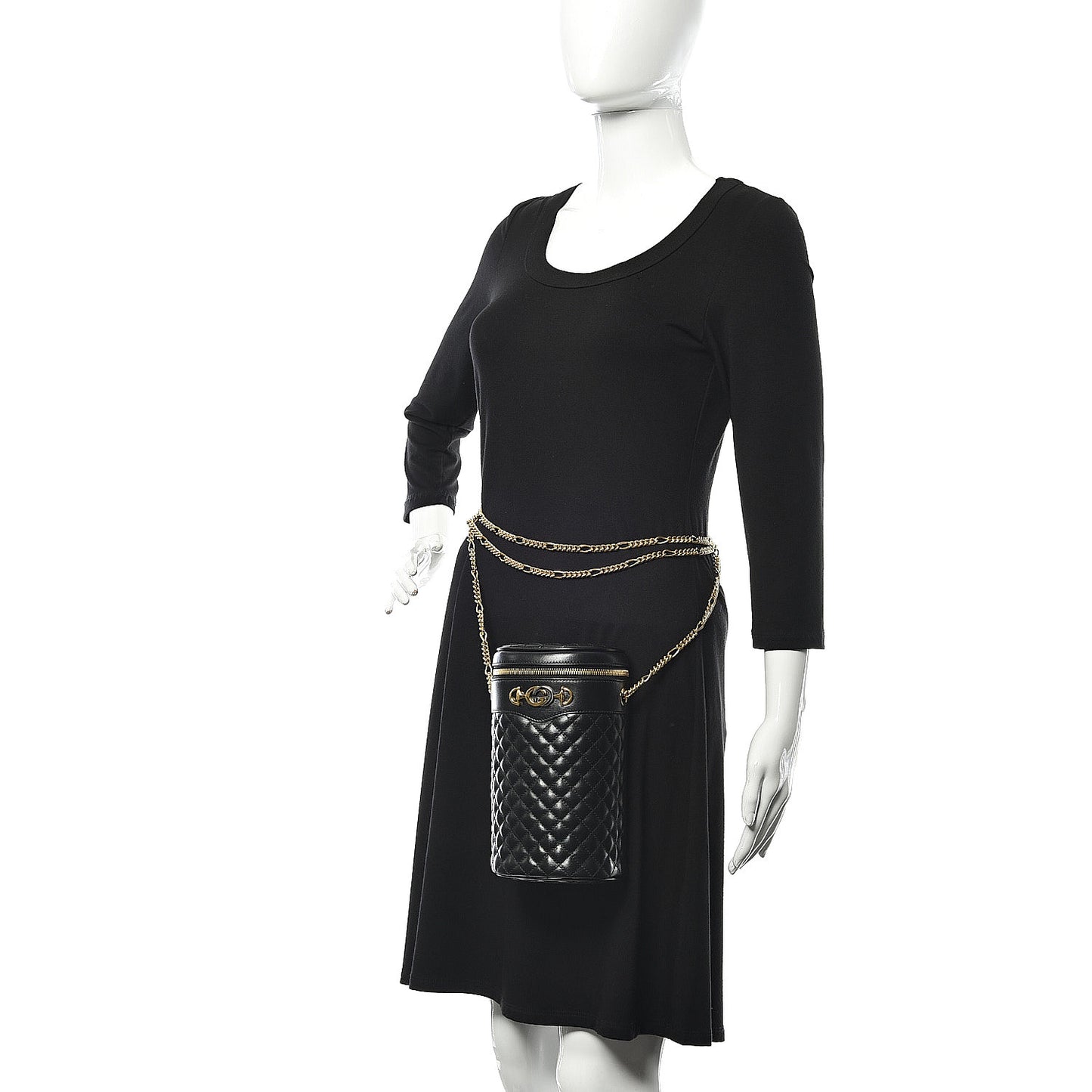Calfskin Trapuntata Zumi Belt Bag Black