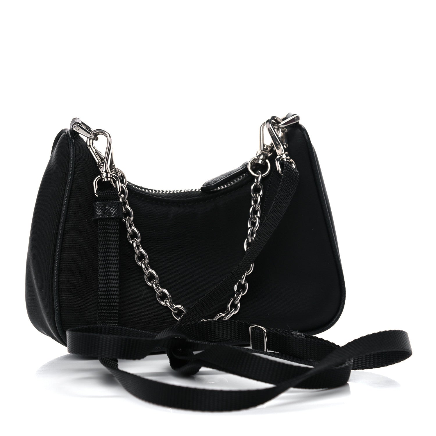 Prada Tessuto Nylon Mini Re-Edition 2000 Shoulder Bag Black 3 of 13