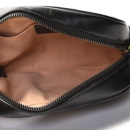 Gucci Calfskin Matelasse Mini GG Marmont Chain Shoulder Bag Black 4 of 10