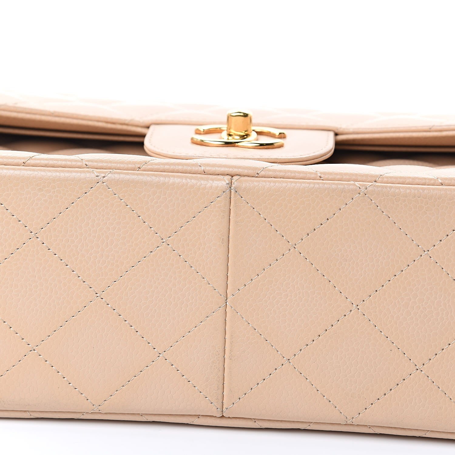 Chanel Caviar Quilted Jumbo Double Flap Beige Clair 10 of 15