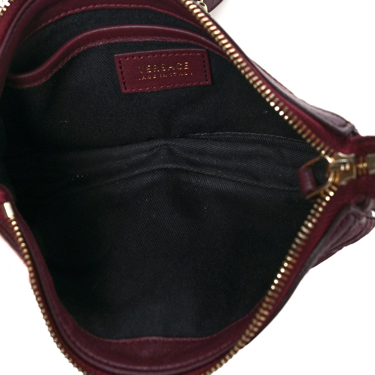 Nappa Quilted Palazzo Chain Crossbody Bag Burgundy