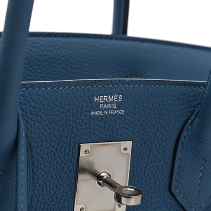 Hermes Togo BIRKIN 30 Bleu Azur 10 of 22