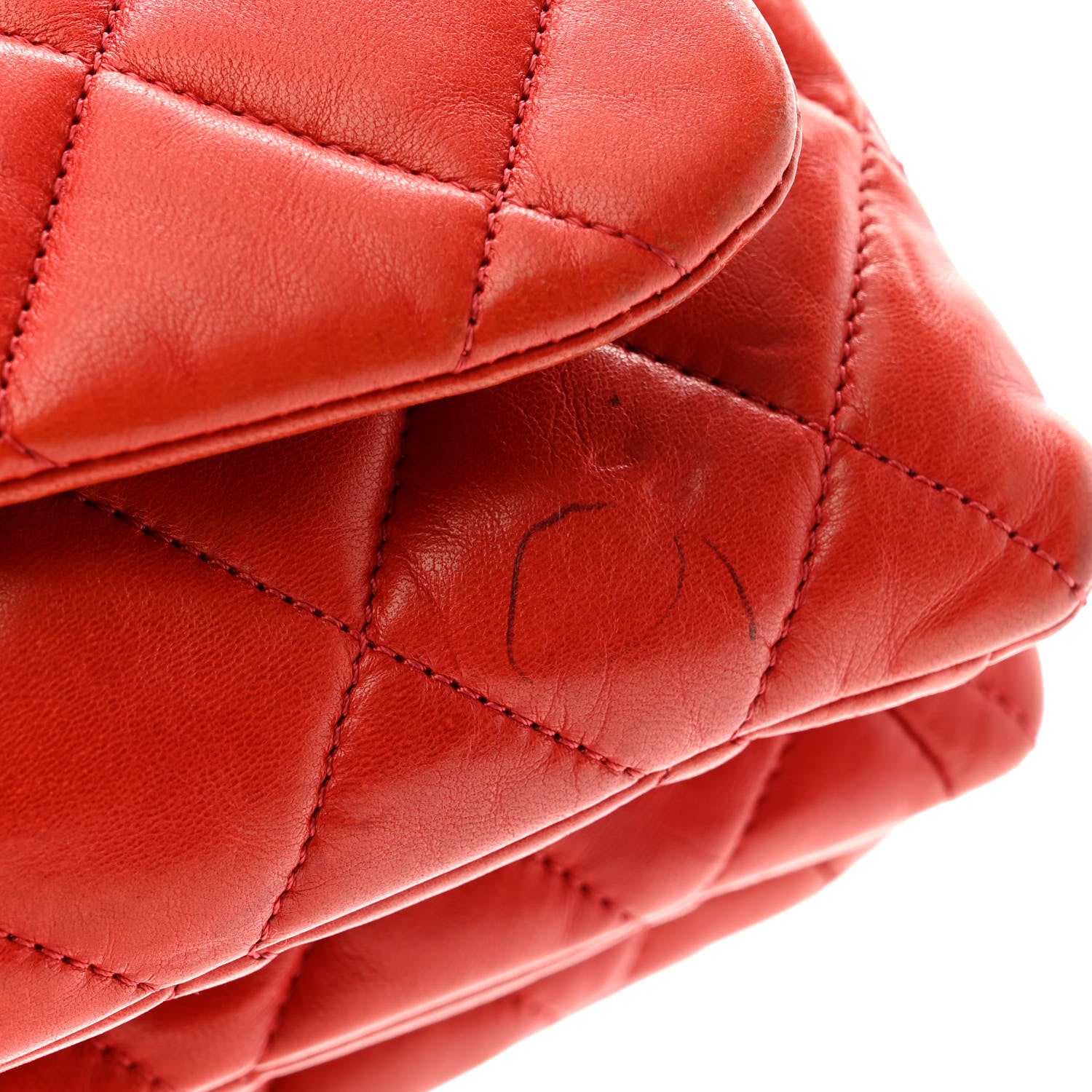Chanel Lambskin Quilted Chanel 3 Accordion Flap Bag Red 10 of 13