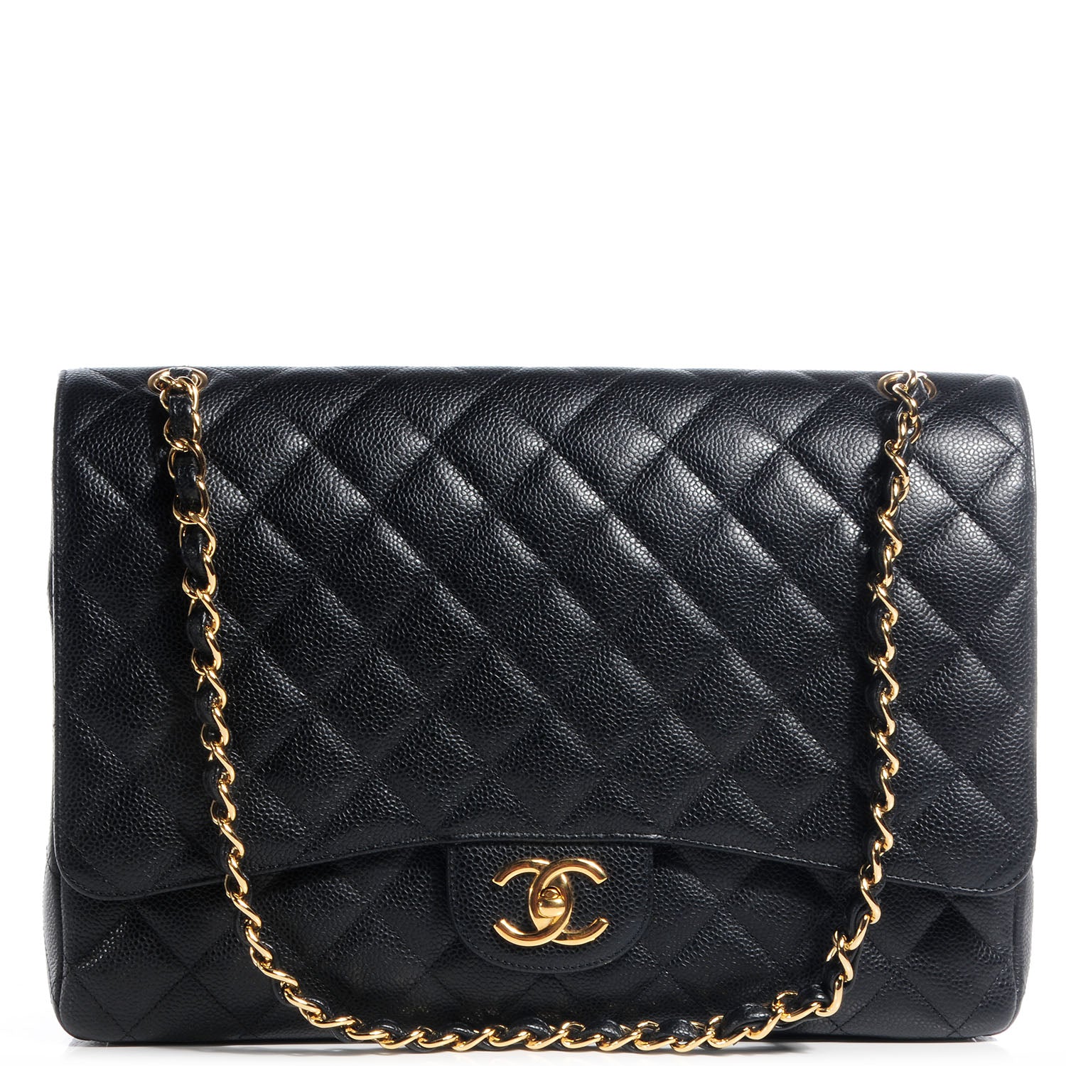 Chanel Caviar Quilted Maxi Double Flap Black 1 of 9