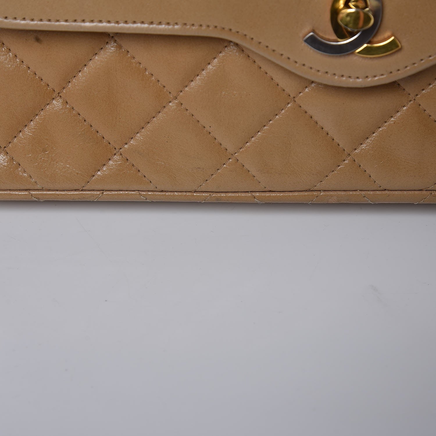 Chanel Lambskin Quilted Medium Single Flap Beige 20 of 22