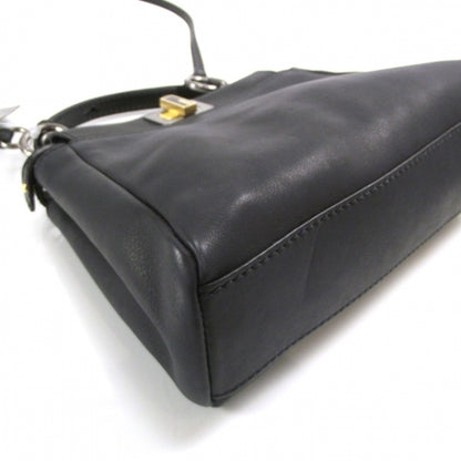 Fendi Nappa Mini Peekaboo Iconic Satchel Black 5 of 11