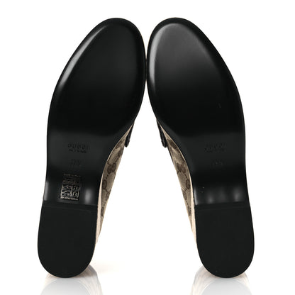 Gucci Canvas GG Monogram Horsebit Calfskin Womens Horsebit Platform Loafers 39.5 Beige Ebony Cocoa 7 of 12
