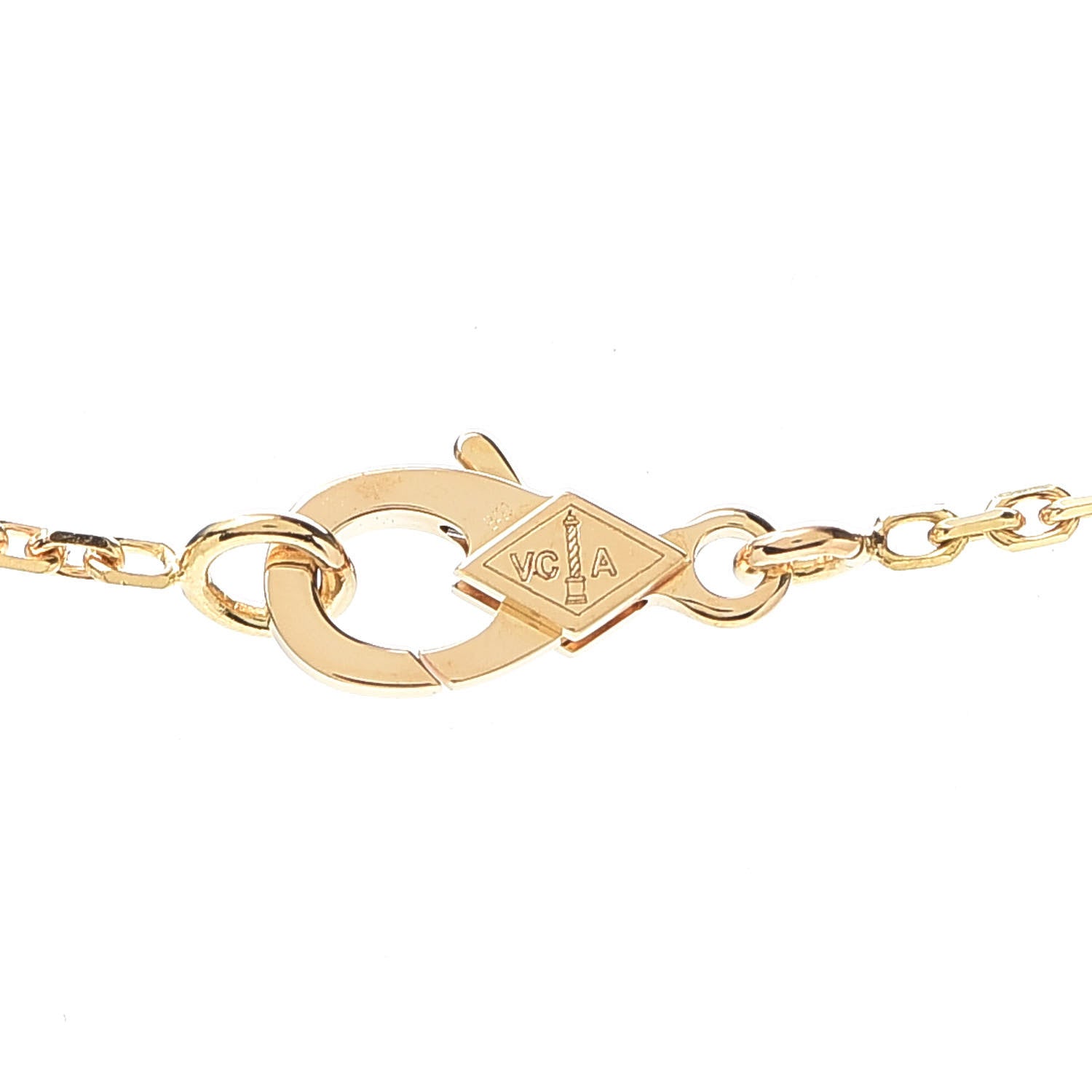 Van Cleef & Arpels 18K Yellow Gold Black Onyx Vintage Alhambra Pendant Necklace 4 of 6