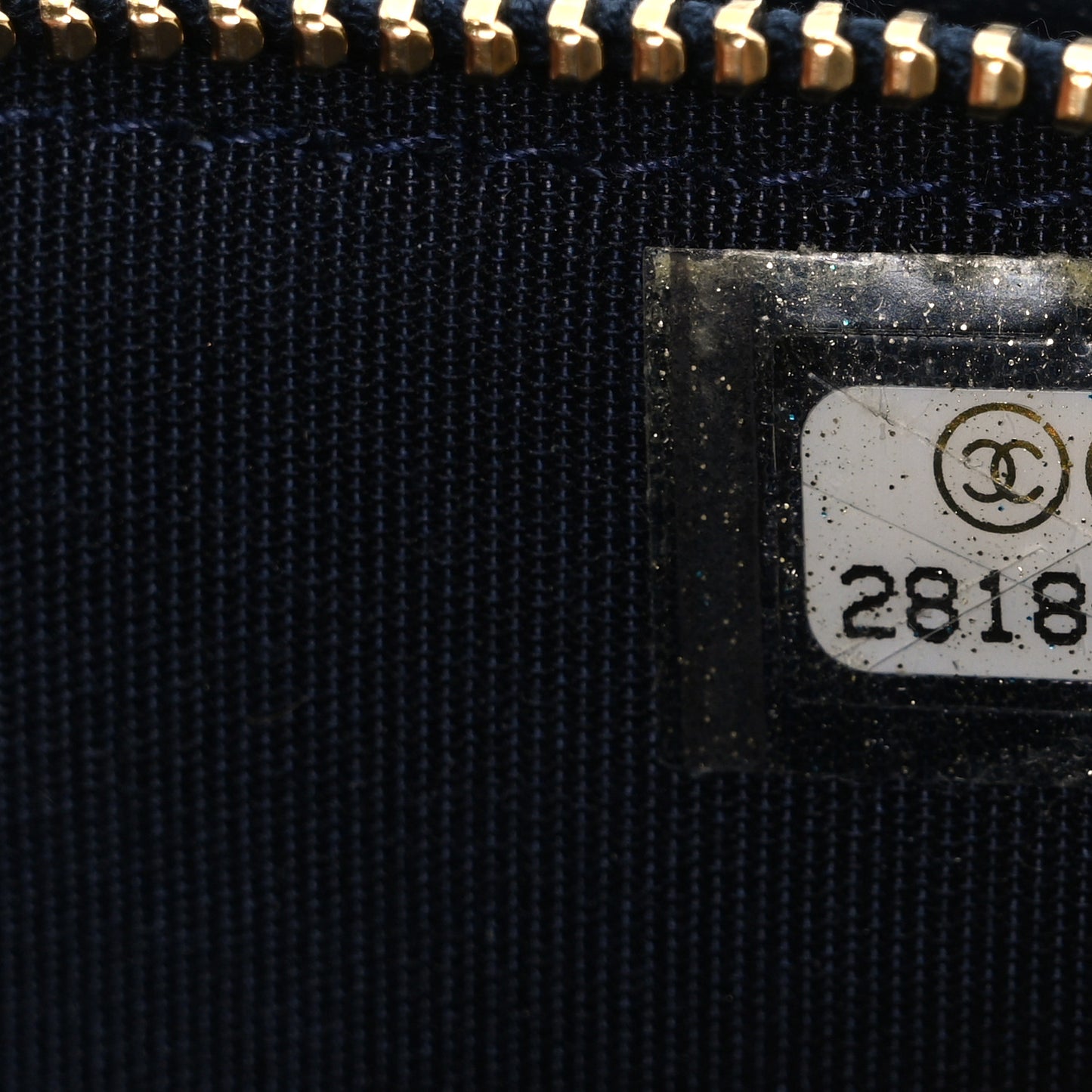 Canvas Small Deauville Clutch With Chain Navy