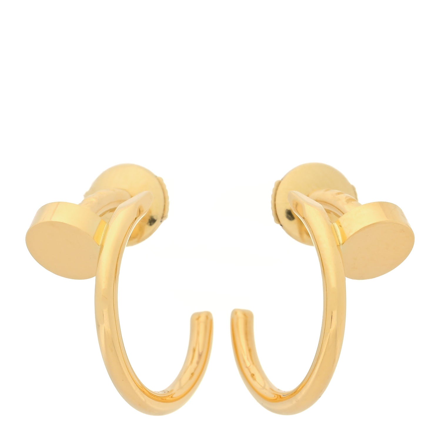 Cartier 18K Yellow Gold Juste Un Clou Hoop Earrings 1 of 5