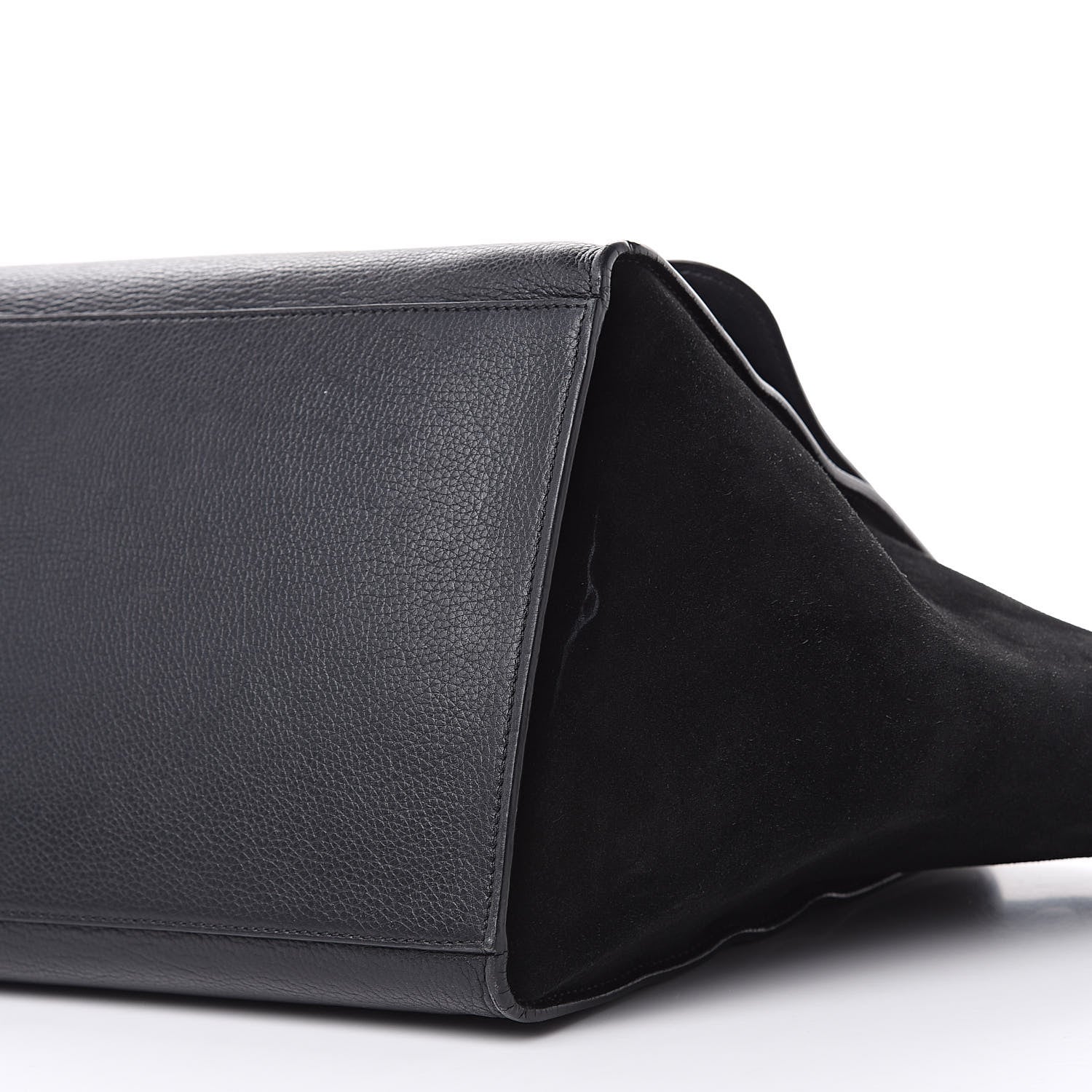 Celine Drummed Calfskin Suede Large Trapeze Black 8 of 16