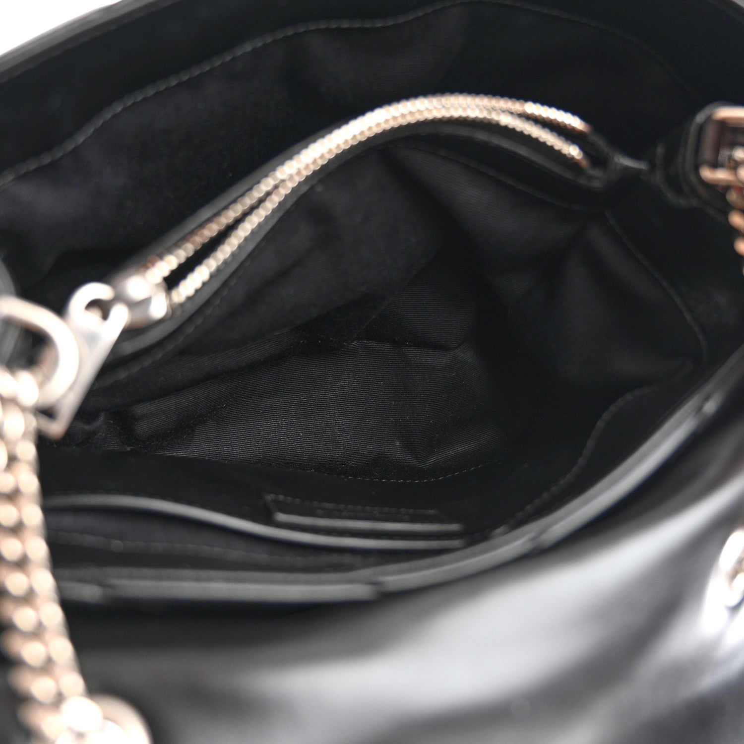 Saint Laurent Calfskin Y Quilted Monogram Small Loulou Chain Satchel Black 6 of 12