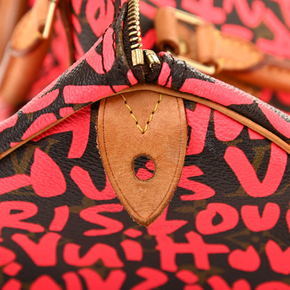 Louis Vuitton Monogram Graffiti Speedy 30 Fuchsia 15 of 17