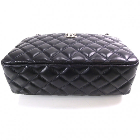 Chanel Lambskin Quilted Camera Case Navy 4 of 10