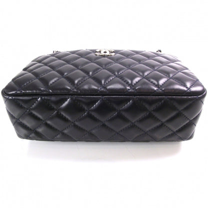 Chanel Lambskin Quilted Camera Case Navy 4 of 10