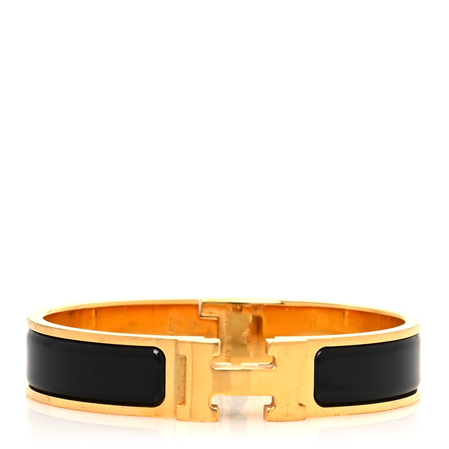 Hermes Enamel Narrow Clic Clac H Bracelet PM Black 1 of 6
