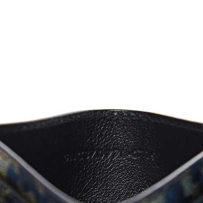 Saint Laurent Patent Glitter Leopard Monogram Credit Card Case Black Multi 5 of 5