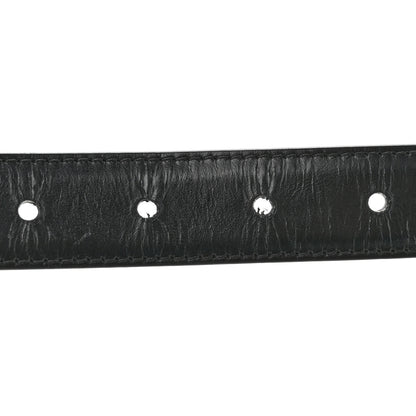 Celine Taurillon Calfskin Medium 25mm Triomphe Belt 80 32 Black 3 of 8