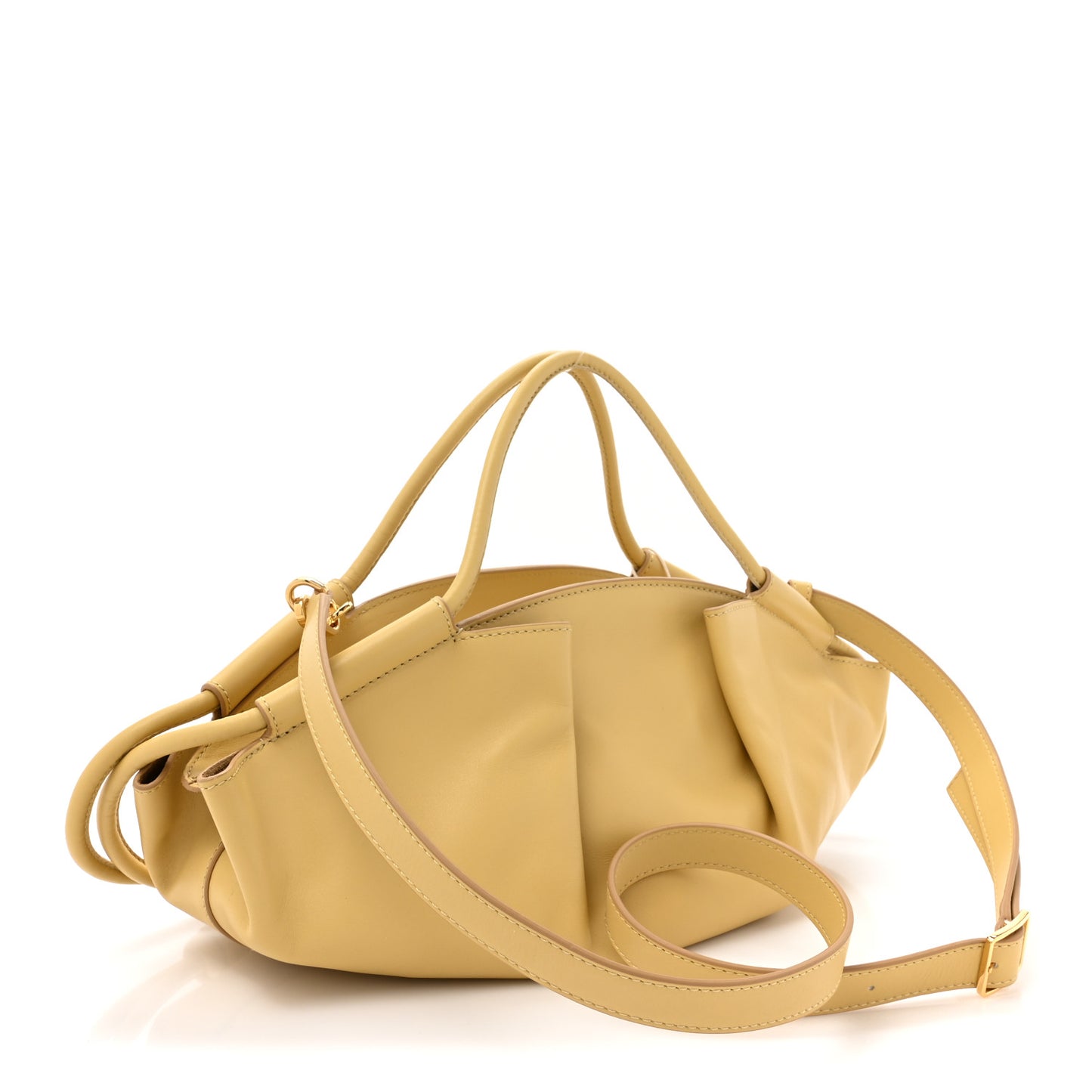 Shiny Nappa Calfskin Paseo Bag Dark Butter