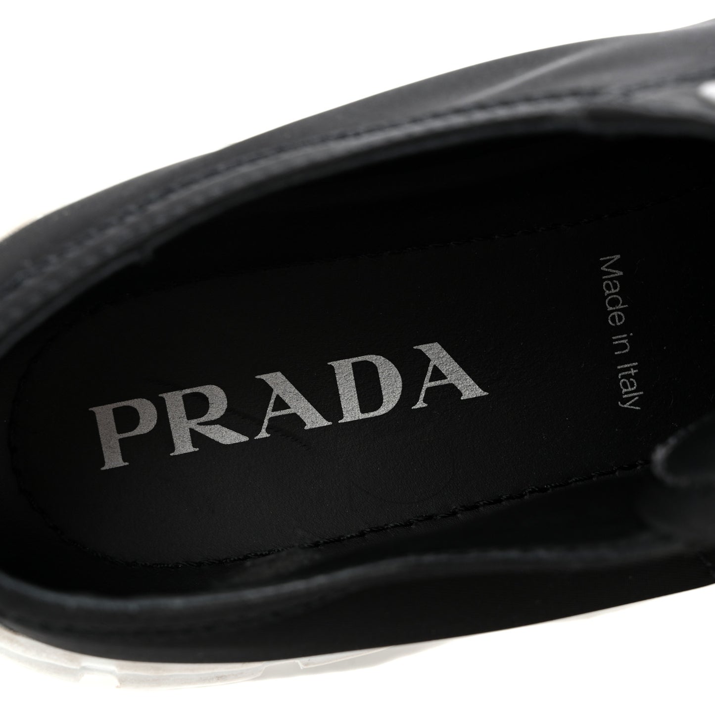 Re-Nylon Gabardine Triangle Logo Double Wheel 50mm Sneakers 38.5 Black