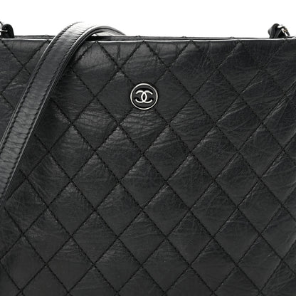 Chanel Aged Calfskin Quilted Crossbody Bag Black 10 of 17