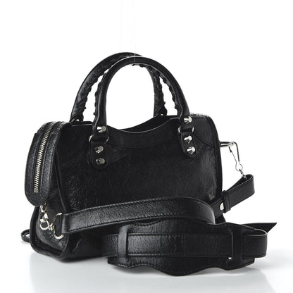 Balenciaga Agneau Classic Silver Hardware Mini City Black 3 of 10