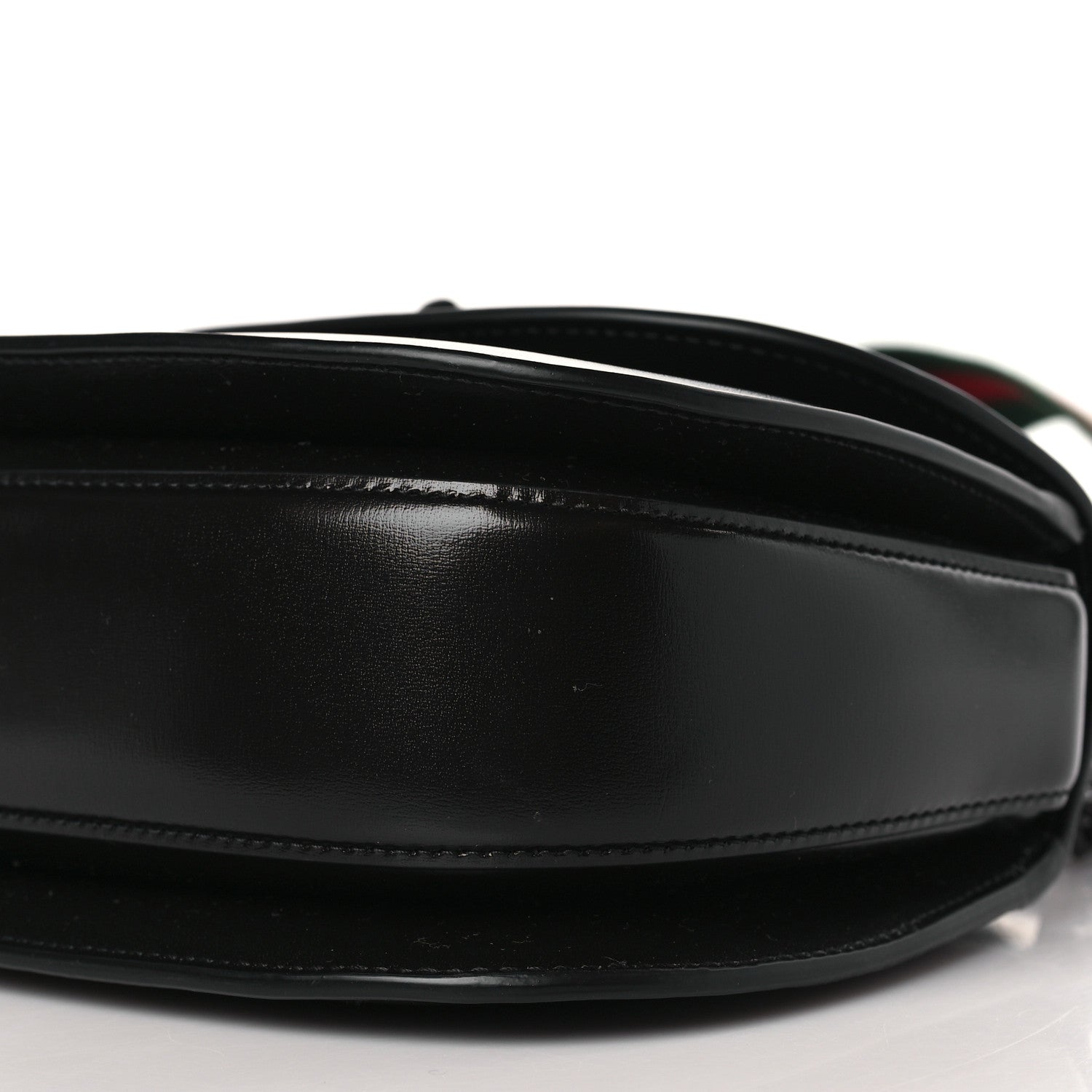 Gucci Boarded Dyana Lux Calfskin Web Monochrome Small Bamboo 1947 Top Handle Bag Black 8 of 10