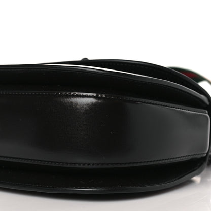 Gucci Boarded Dyana Lux Calfskin Web Monochrome Small Bamboo 1947 Top Handle Bag Black 8 of 10