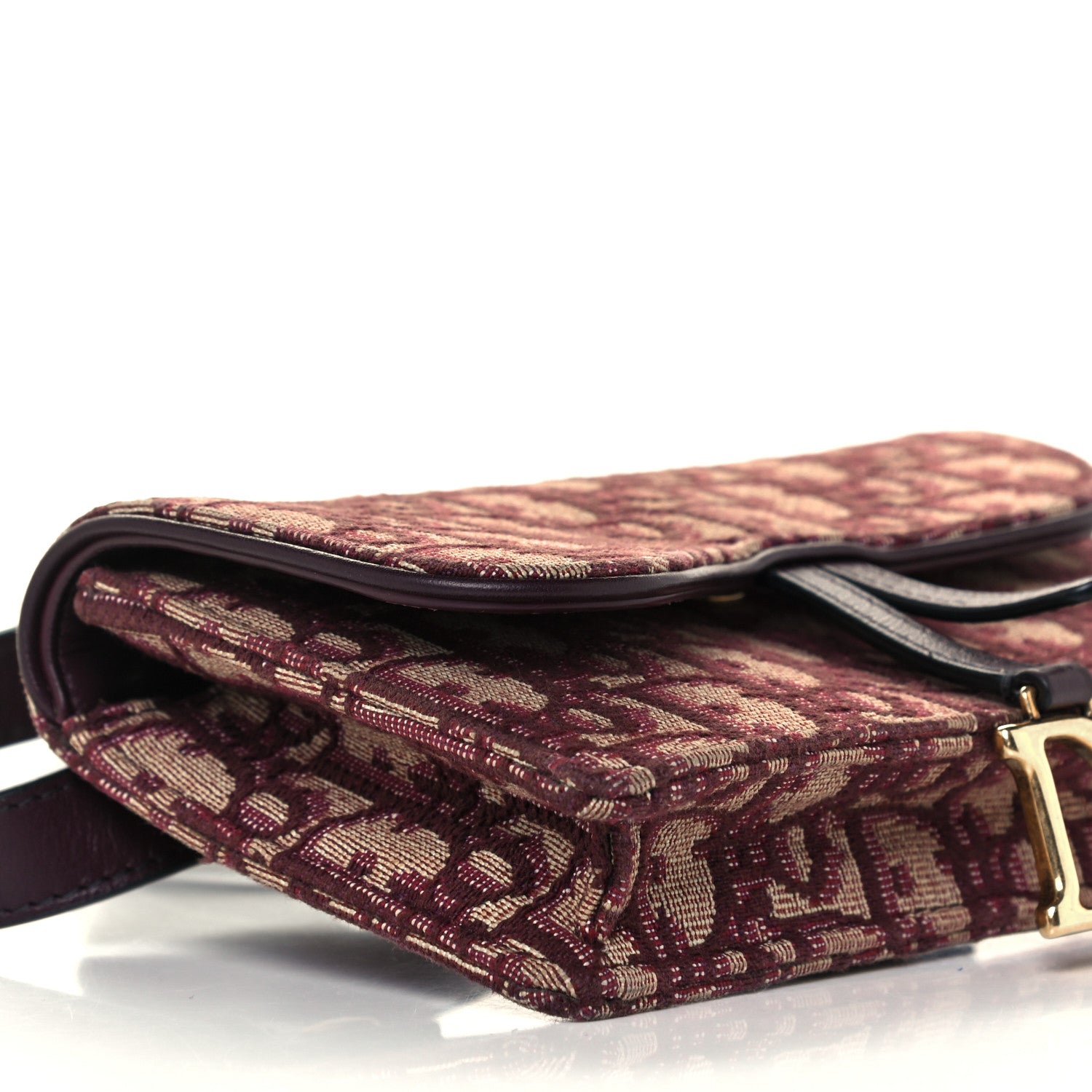 Christian Dior Oblique Saddle Belt Bag Bordeaux 9 of 11