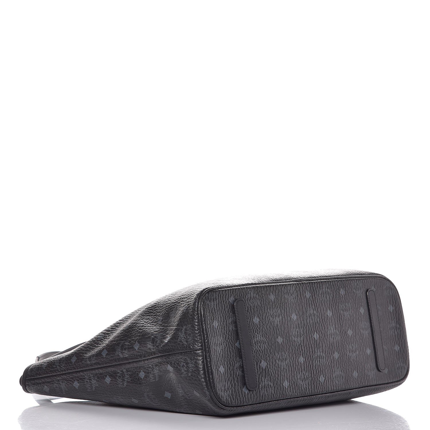 MCM Visetos Large Anya Shopper Tote Black 4 of 13