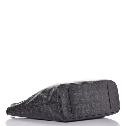 MCM Visetos Large Anya Shopper Tote Black 4 of 13