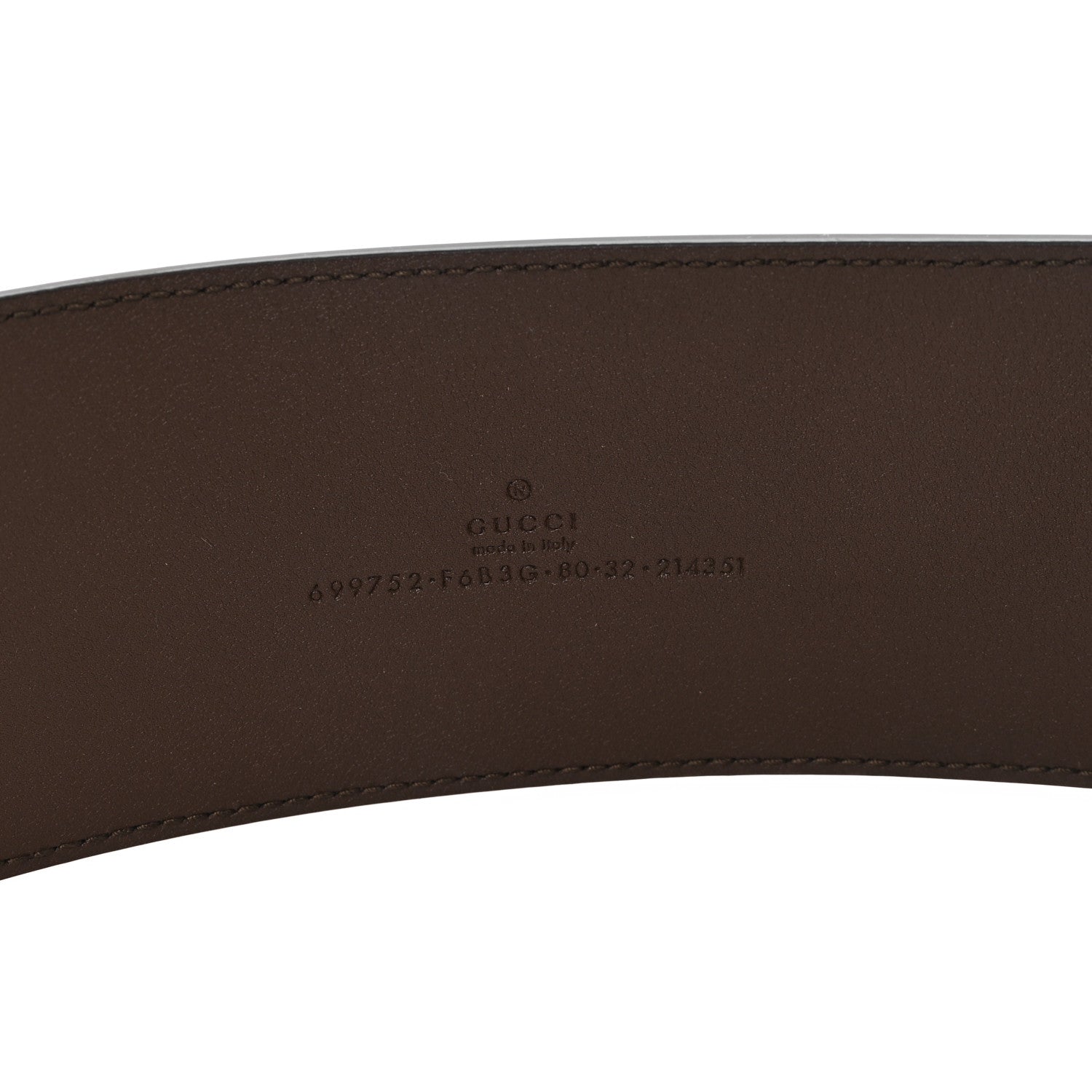Gucci Monogram Calfskin GG Marmont Wide Belt 80 32 Beige Ebony 3 of 4