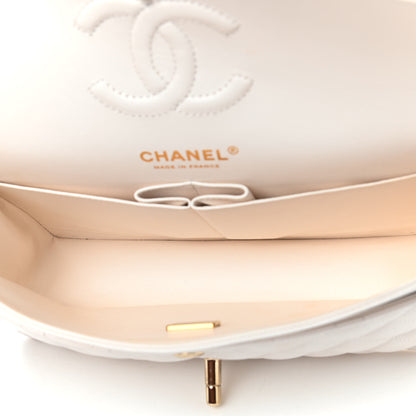 Chanel Caviar Quilted Small Double Flap White 4 of 4