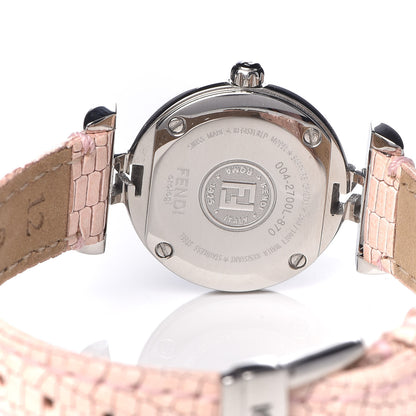 Fendi Stainless Steel Calfskin Diamond Pink Mother of Pearl 23mm Moda Quartz Watch 5 of 8