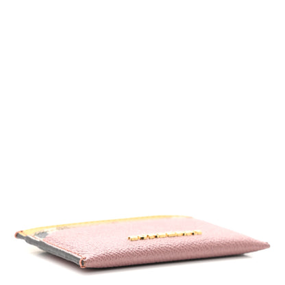 Burberry Soft Grain Calfskin Haymarket Check Izzy Card Case Dusty Pink 4 of 9