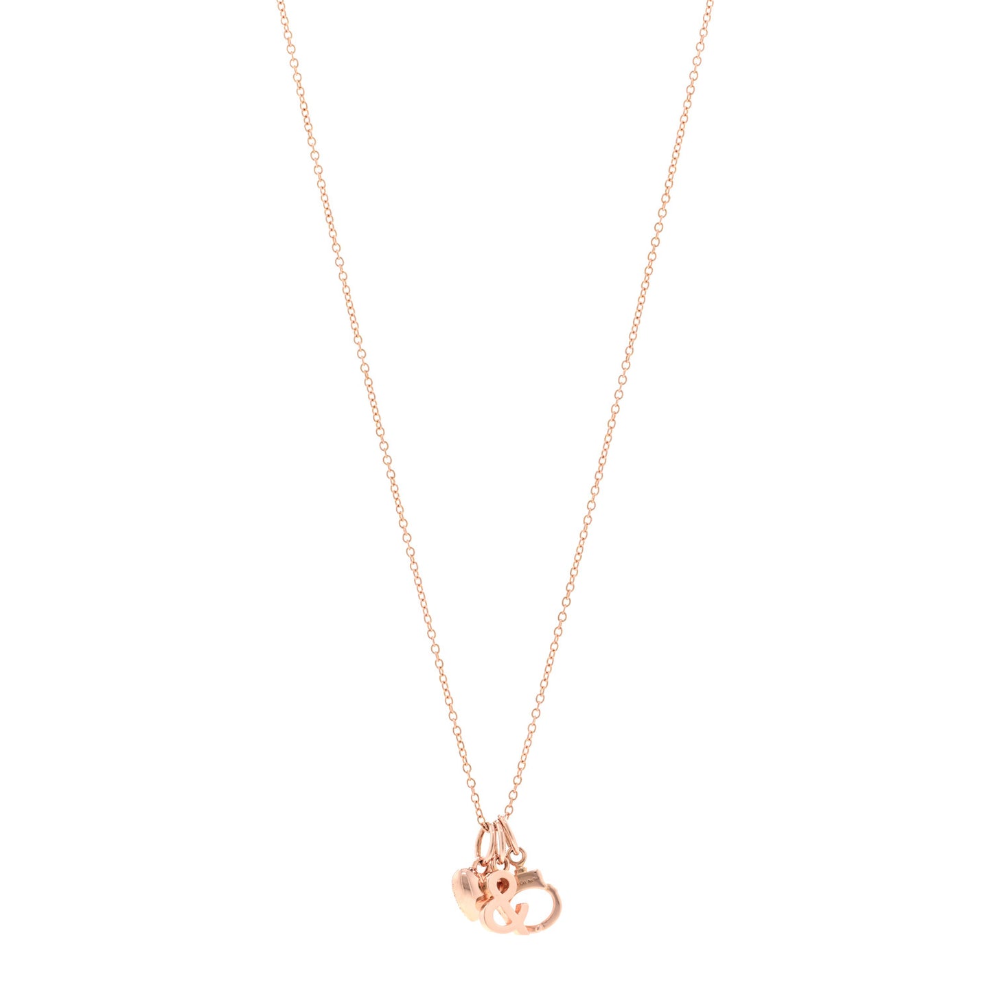 18K Rose Gold Naughty and Nice Pendant Necklace