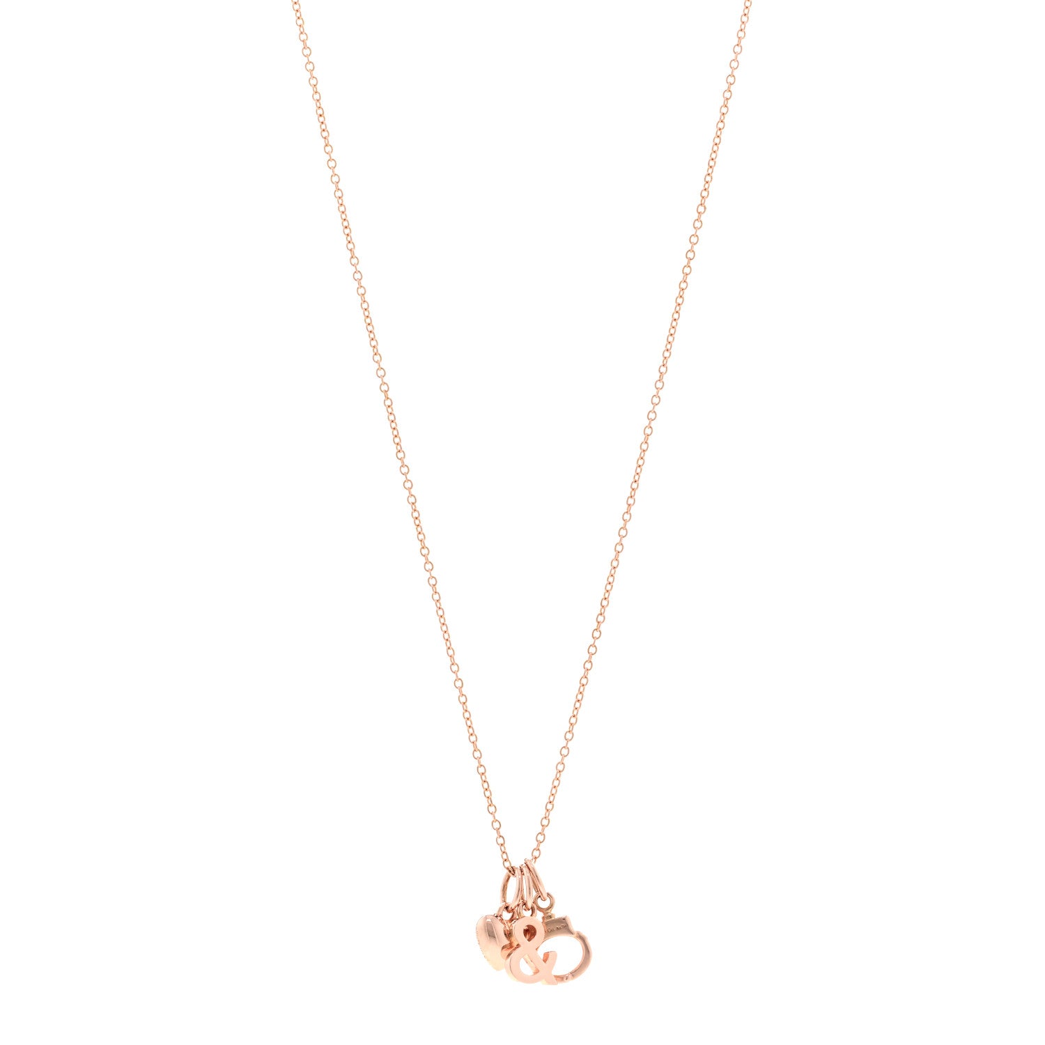 Tiffany 18K Rose Gold Naughty and Nice Pendant Necklace 1 of 4