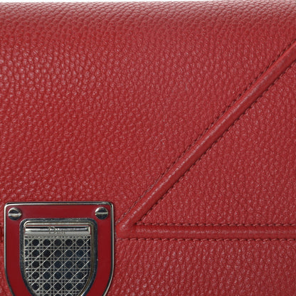 Christian Dior Grained Calfskin Diorama Croisiere Chain Wallet Rouge Vif 9 of 10